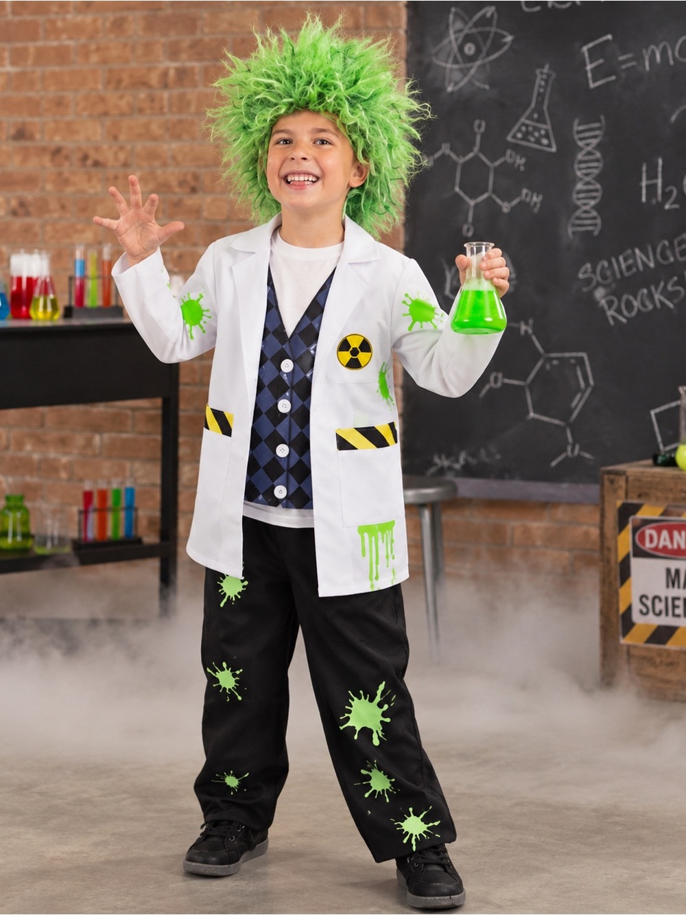 NWT What A Character! Kids Size 4 Mad Scientist Costume